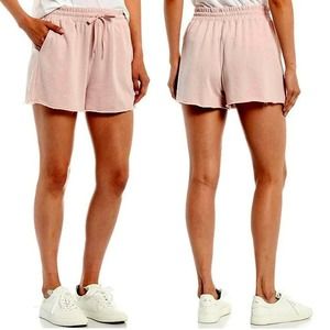 NWT Splendid Women's Pink Eco Coordinating Drawstring Swear Shorts Size X-Small